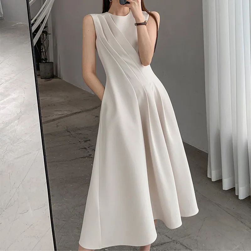 Vestidos Elegant Women Office Dresses New Korean Style Summer O Neck Sleeveless Slim Long Dress Casual Evening Party Night Dress
Vestidos Elegant Women Office Dresses New Korean Style Summer O Neck Sleeveless Slim Long Dress Casual Evening Party Night Dress