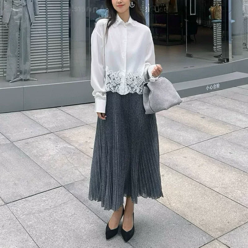 2026 New Arrival Women Clothes Fashion Big Swing Grey Pleated Skirts High Waist Elegant Ladies A-Line Long Skirt
2026 New Arrival Women Clothes Fashion Big Swing Grey Pleated Skirts High Waist Elegant Ladies A-Line Long Skirt