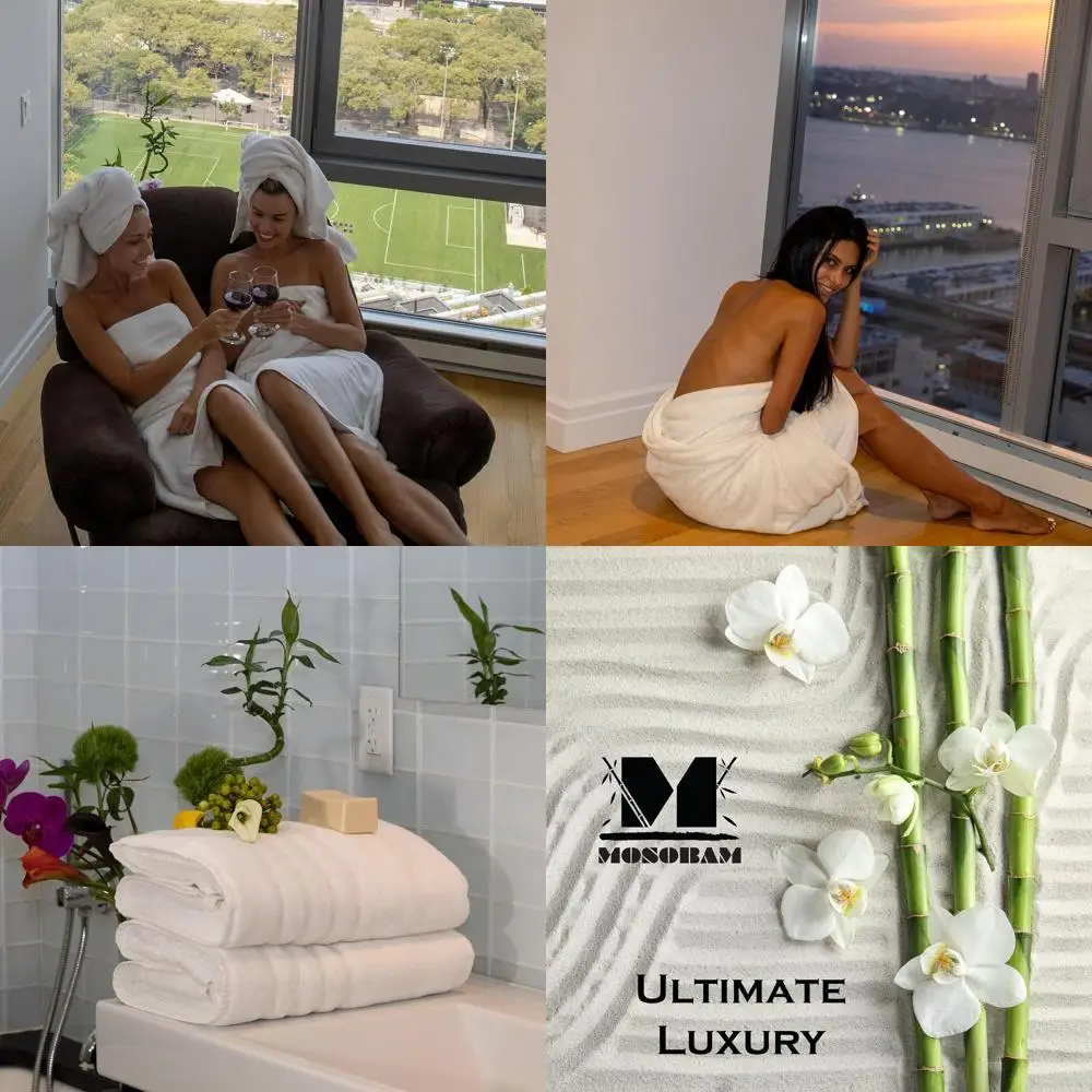 Набор из 2 роскошных белых простыней для ванны большого размера 35x70, 700 GSM, смесь бамбука, вискозы и эгейского хлопка
Набор из 2 роскошных белых простыней для ванны большого размера 35x70, 700 GSM, смесь бамбука, вискозы и эгейского хлопка