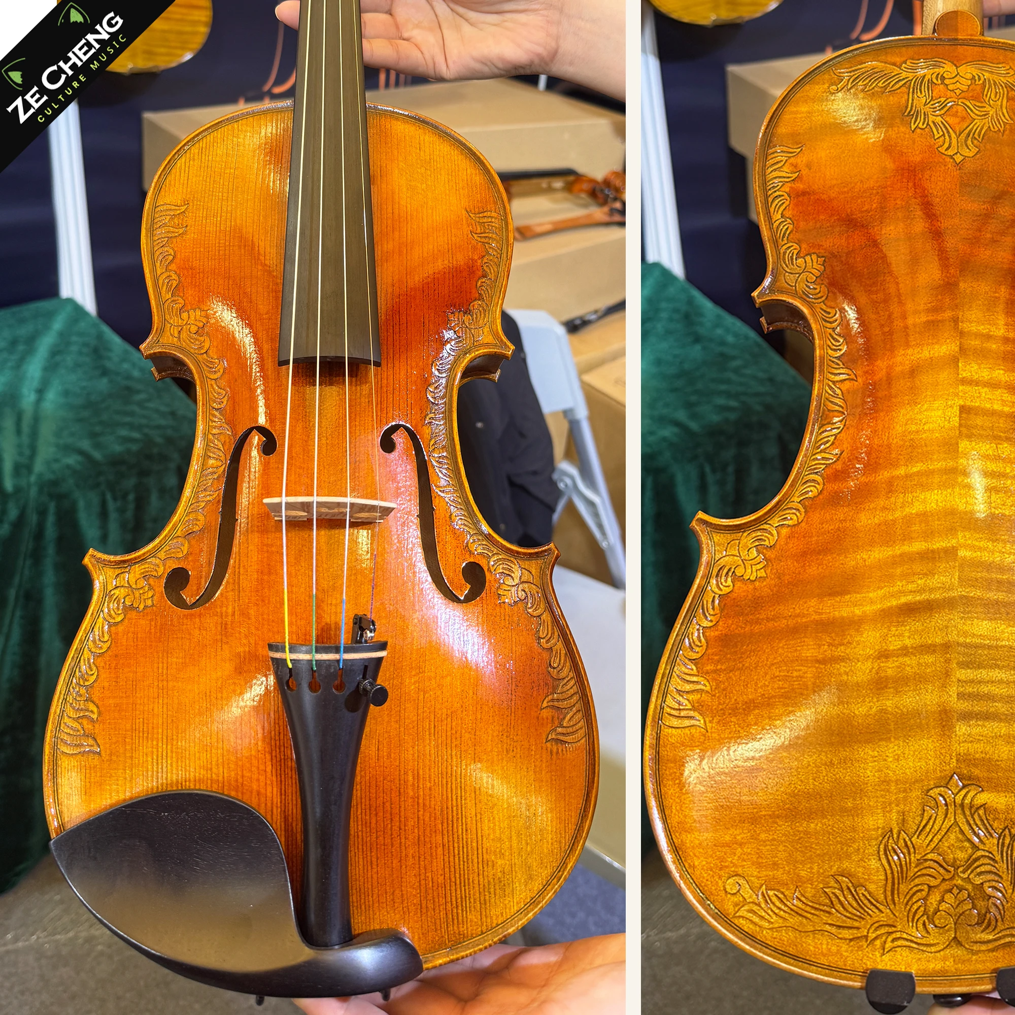 Изысканная резная скрипка 4/4 полноразмерная, в античном стиле, ручной работы | Изысканное мастерство
Изысканная резная скрипка 4/4 полноразмерная, в античном стиле, ручной работы | Изысканное мастерство