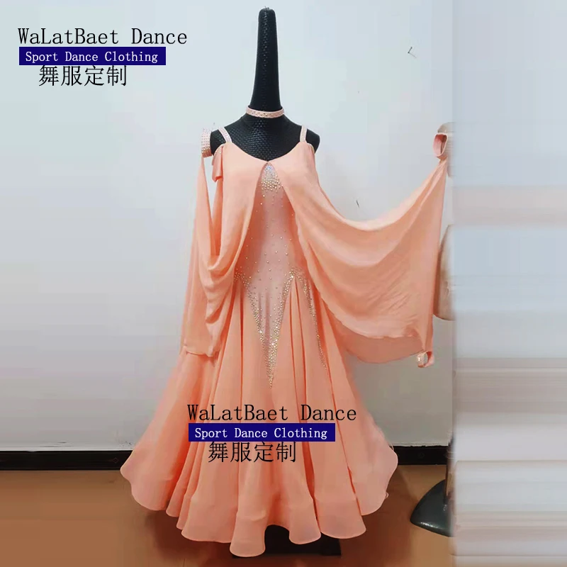 Pink Waltz Ballroom Competition Dance Dress Women Advanced Modern Dancing Skirt High Quality Standard Ballroom Dance Dresses
Pink Waltz Ballroom Competition Dance Dress Women Advanced Modern Dancing Skirt High Quality Standard Ballroom Dance Dresses