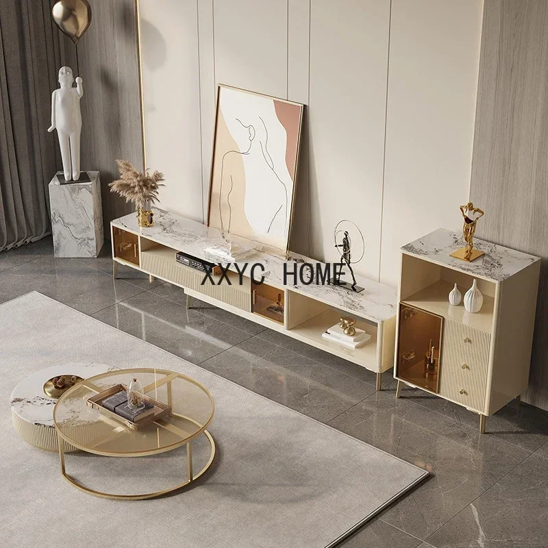 TV Cabinet and Tea Table Combination Modern Minimalist TV Stand Living Room Floor Cabinet Advanced Sense
TV Cabinet and Tea Table Combination Modern Minimalist TV Stand Living Room Floor Cabinet Advanced Sense