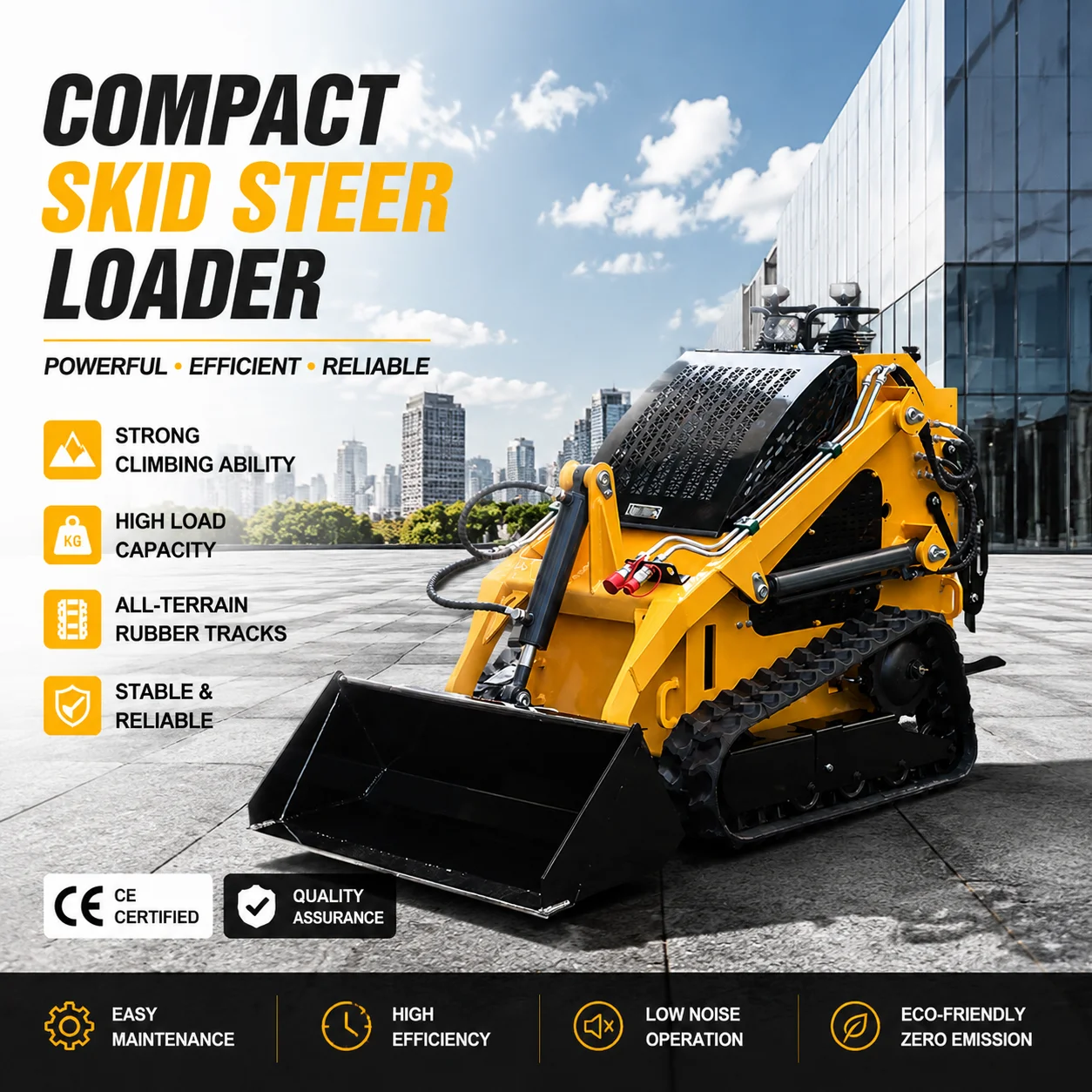 Mini Crawler Skid Steer Loader T360 300kg Compact Track Loader 13.5HP Engine Euro 5 EPA Construction Equipment
Mini Crawler Skid Steer Loader T360 300kg Compact Track Loader 13.5HP Engine Euro 5 EPA Construction Equipment