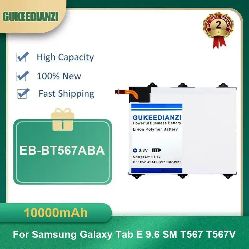 Аккумулятор для планшета EB-BT567ABA емкостью 10000 мАч для Samsung Galaxy Tab E 9,6 SM T567 T567V высокой емкости 
Аккумулятор для планшета EB-BT567ABA емкостью 10000 мАч для Samsung Galaxy Tab E 9,6 SM T567 T567V высокой емкости