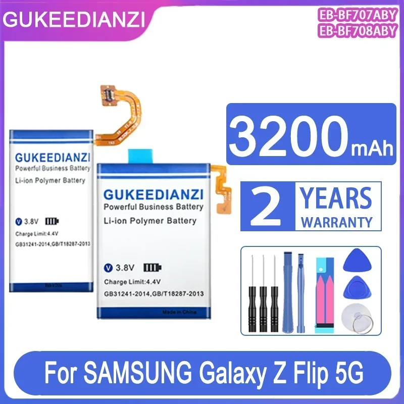Сменный аккумулятор GUKEEDIANZI EB-BF707ABY EB-BF708ABY 1100 мАч/3200 мАч для SAMSUNG Galaxy Z Flip 5G
Сменный аккумулятор GUKEEDIANZI EB-BF707ABY EB-BF708ABY 1100 мАч/3200 мАч для SAMSUNG Galaxy Z Flip 5G