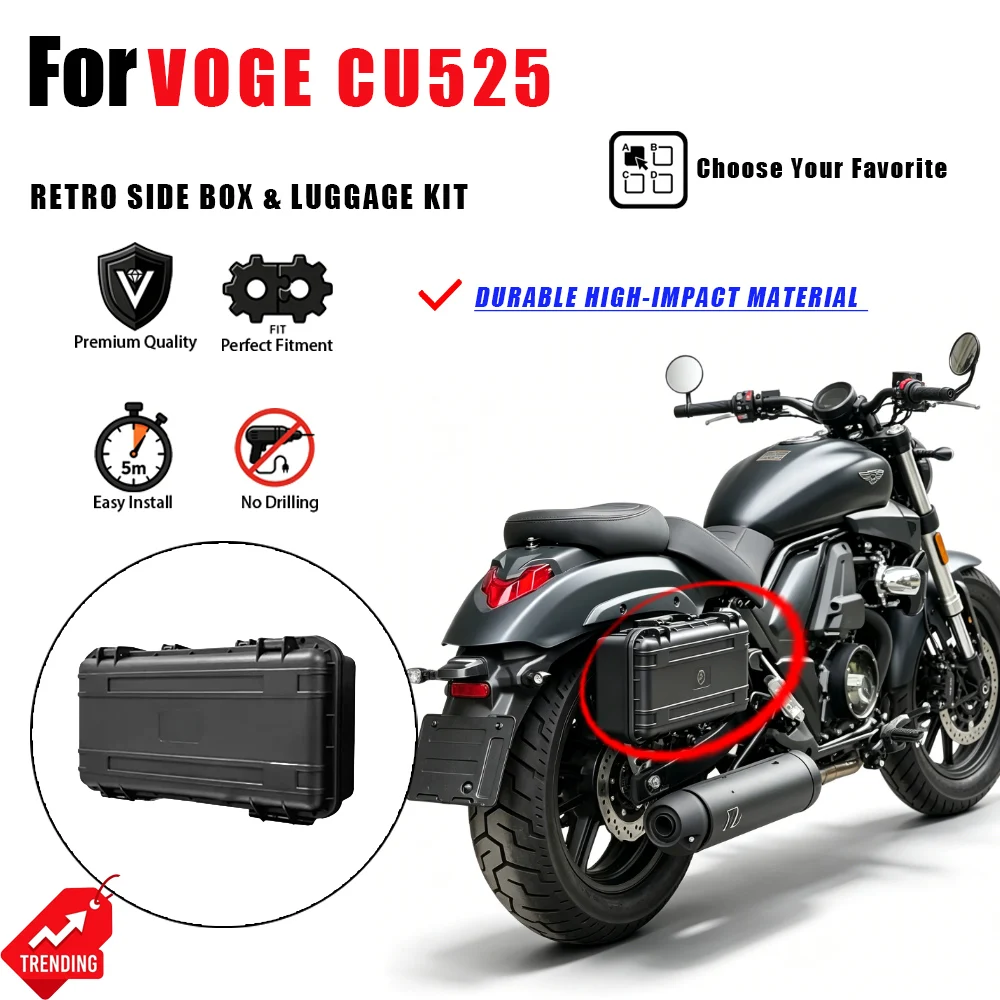For VOGE CU525 Retro Side Box Luggage Case Panniers Saddlebags Non-destructive Install Accesorios Moto Maletas Moto Alforjas
For VOGE CU525 Retro Side Box Luggage Case Panniers Saddlebags Non-destructive Install Accesorios Moto Maletas Moto Alforjas