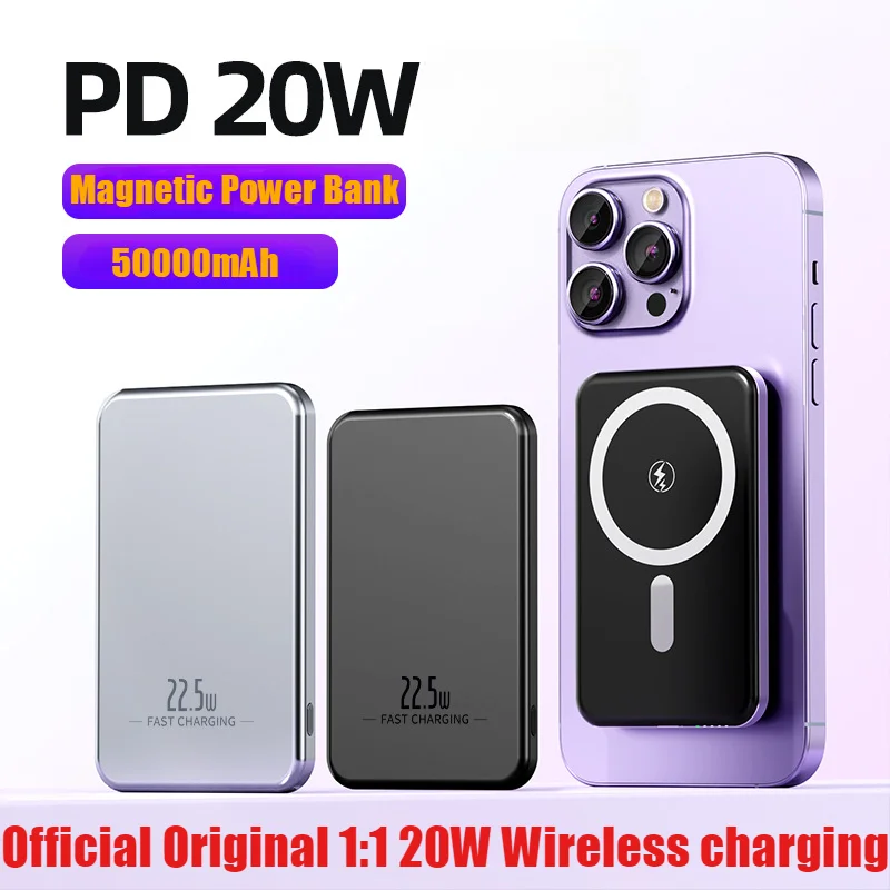 Ultra-thin Aluminum Alloy Magnetic Wireless Portable Power Bank 50000mA External Battery Charger Cases for iPhone Samsung Xiaomi
Ultra-thin Aluminum Alloy Magnetic Wireless Portable Power Bank 50000mA External Battery Charger Cases for iPhone Samsung Xiaomi