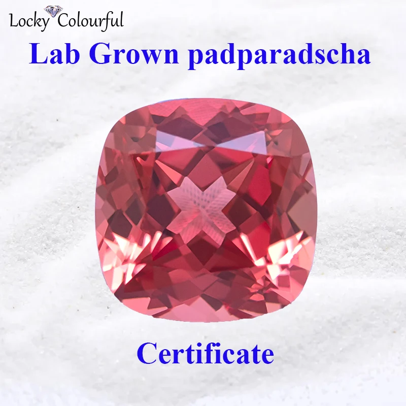 Lab Grown Padparadscha Fire Lotus Color Square Cushion Shape Charm Beads for Diy Jewelry Making Ring Selectable AGL Certificate
Lab Grown Padparadscha Fire Lotus Color Square Cushion Shape Charm Beads for Diy Jewelry Making Ring Selectable AGL Certificate