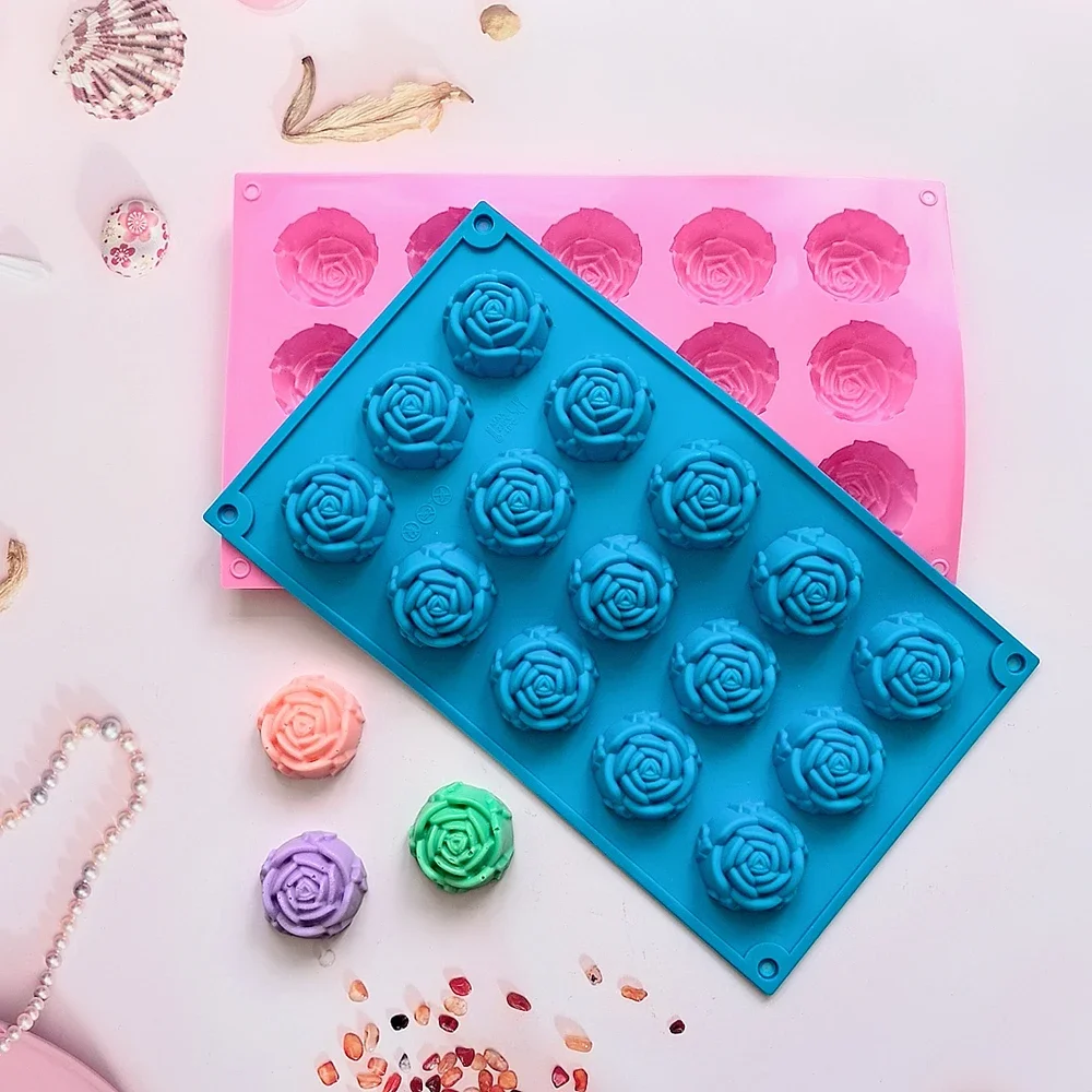 Chocolate Mould 15-cavity silicone flower rose cake chocolate soap mold for ice cream mold baking cake decorating tool Rose mold
Chocolate Mould 15-cavity silicone flower rose cake chocolate soap mold for ice cream mold baking cake decorating tool Rose mold
