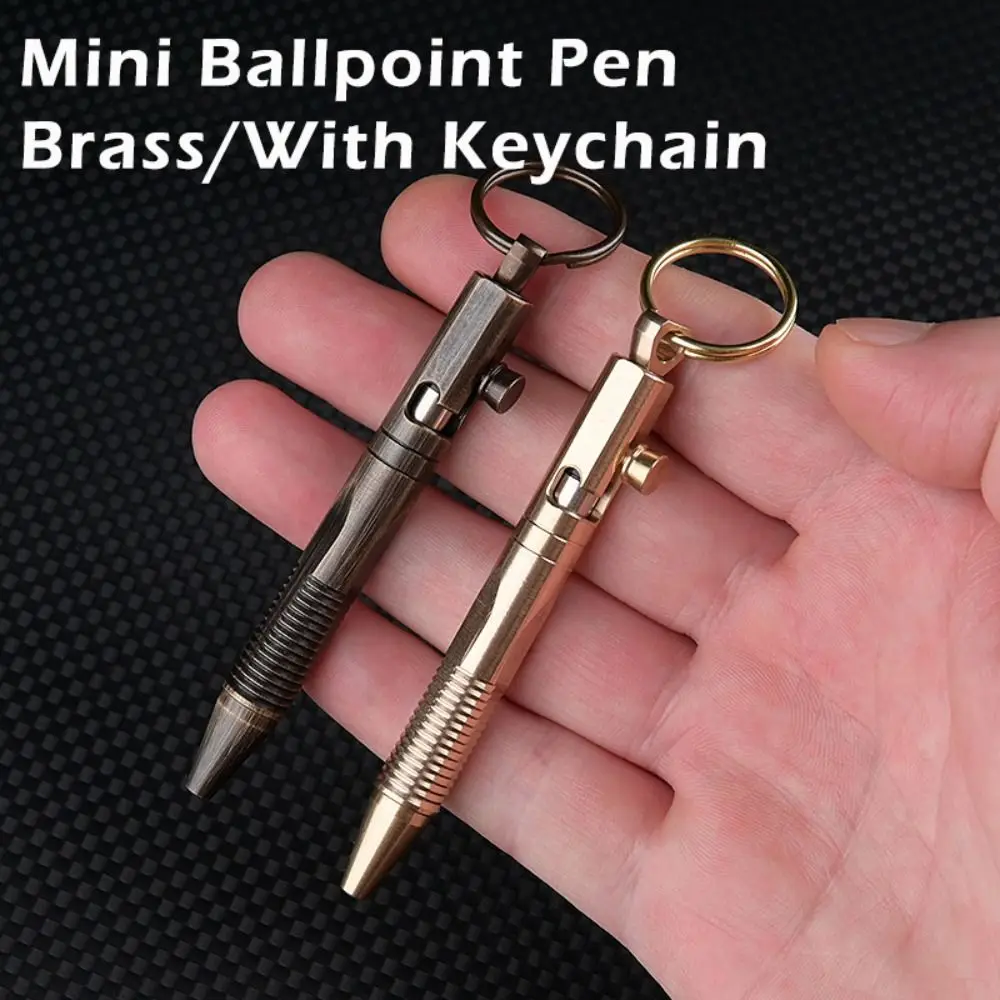 New Brass Mini Ballpoint Pen with Keychain Portable Gel Pen Pocket Pen Travel
New Brass Mini Ballpoint Pen with Keychain Portable Gel Pen Pocket Pen Travel
