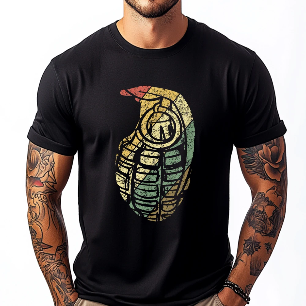 Grenade Funny Shirts Summer Short Sleeve T-Shirt Camisa Memorial Day Graphic Tees Men T Shirt Large Size
Grenade Funny Shirts Summer Short Sleeve T-Shirt Camisa Memorial Day Graphic Tees Men T Shirt Large Size