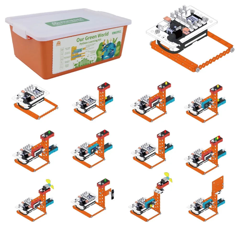 Open Source Programmable DIY Educational Robotics Kit for School Children Mechanical STEM Block Building Training
Open Source Programmable DIY Educational Robotics Kit for School Children Mechanical STEM Block Building Training