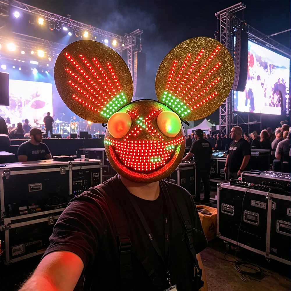 LED Light-Up Glitter Mouse Rave Helmet Rechargeable Flashing Headpiece for Music Festival EDM Party Cosplay
LED Light-Up Glitter Mouse Rave Helmet Rechargeable Flashing Headpiece for Music Festival EDM Party Cosplay
