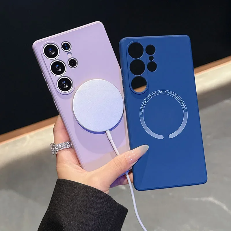 Luxury Magnetic Wireless Charge Cases for Samsung Galaxy A14 4G 5G Dual Layer Cover SamsungA14 Magsafe Liquid Silicone Phone Bag
Luxury Magnetic Wireless Charge Cases for Samsung Galaxy A14 4G 5G Dual Layer Cover SamsungA14 Magsafe Liquid Silicone Phone Bag