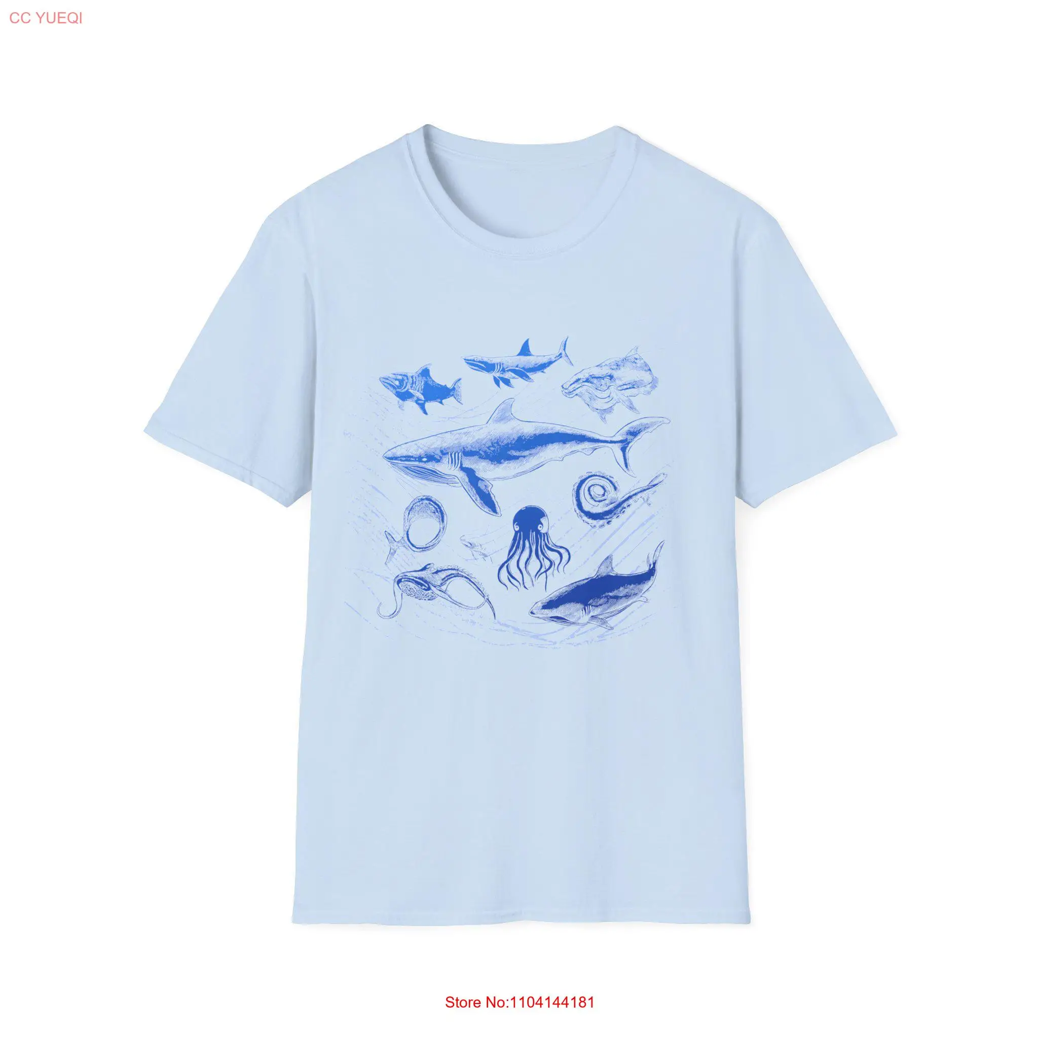 OCEAN CREATURES T SHIRT fish shark octopus fishing fisherman gift for him long or short sleeves
OCEAN CREATURES T SHIRT fish shark octopus fishing fisherman gift for him long or short sleeves