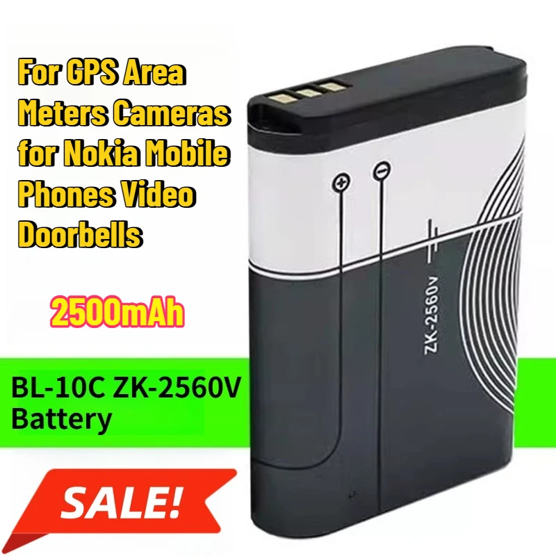 BL-10C ZK-2560V Battery for GPS Area Meters Cameras for Nokia Mobile Phones Video Doorbells
BL-10C ZK-2560V Battery for GPS Area Meters Cameras for Nokia Mobile Phones Video Doorbells