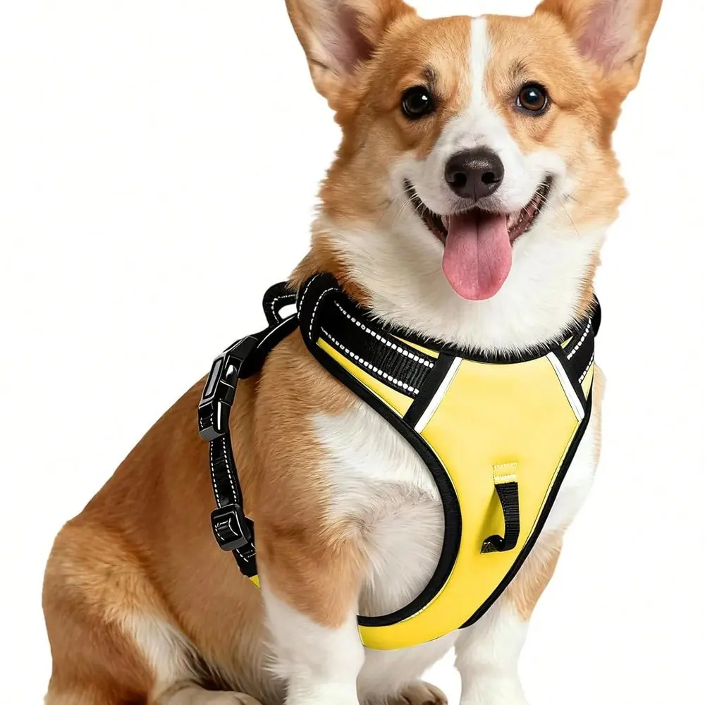 Pull Dog Harness, No Chock Reflective Adjustable Soft Padded Pet Vest With Easy Control Handle, Easy Wearing With Stylish, Re
Pull Dog Harness, No Chock Reflective Adjustable Soft Padded Pet Vest With Easy Control Handle, Easy Wearing With Stylish, Re