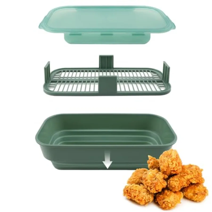 Collapsible Batter Bowl - Mess Free Breading Shaker Container - Great for Fried Fish Fried Chicken Onion Rings Wings and More
Collapsible Batter Bowl - Mess Free Breading Shaker Container - Great for Fried Fish Fried Chicken Onion Rings Wings and More