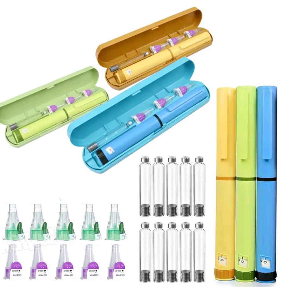Reusable Injection Pen 60U With 3ml Glass Cartridge Peptide Pen Personal Tattoo Handle Tool Plastic 4/6/8MM Pen Tip
Reusable Injection Pen 60U With 3ml Glass Cartridge Peptide Pen Personal Tattoo Handle Tool Plastic 4/6/8MM Pen Tip