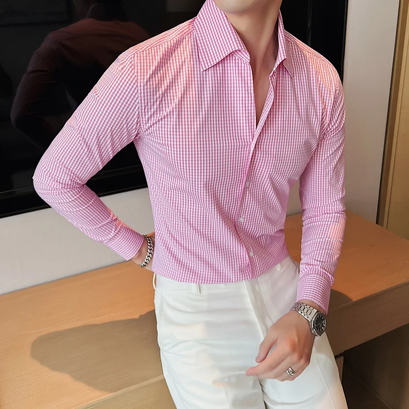 2023 New Autumn Men's Business Casual Plaid Shirt Fashion Classic Style Slim Fit Dress Long Sleeve Male Brand Clothes
2023 New Autumn Men's Business Casual Plaid Shirt Fashion Classic Style Slim Fit Dress Long Sleeve Male Brand Clothes