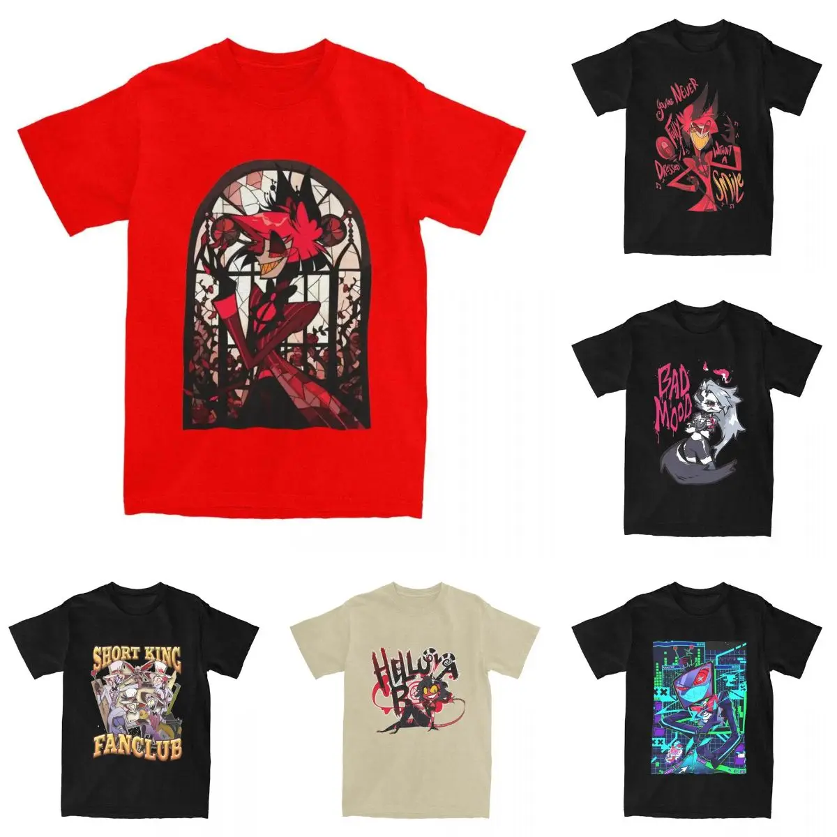 Stained Glass Alastor Hazbins Hotels T Shirt Novelty T-Shirts Short Sleeve Retro Tshirt Summer Cotton Breathable Plus Size Tees
Stained Glass Alastor Hazbins Hotels T Shirt Novelty T-Shirts Short Sleeve Retro Tshirt Summer Cotton Breathable Plus Size Tees