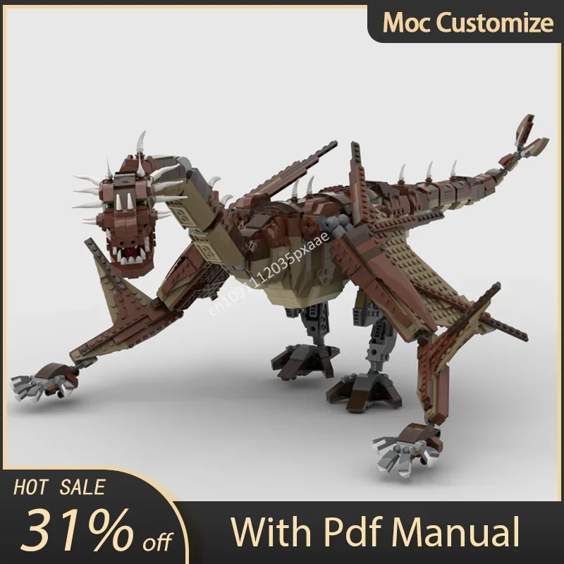 1708 шт. Moc Dragon (Wyvern) модель строительных блоков, совместимые с 75936 Юрского периода T.rex, сделай сам, сборочные кирпичи, игрушка в подарок
1708 шт. Moc Dragon (Wyvern) модель строительных блоков, совместимые с 75936 Юрского периода T.rex, сделай сам, сборочные кирпичи, игрушка в подарок
