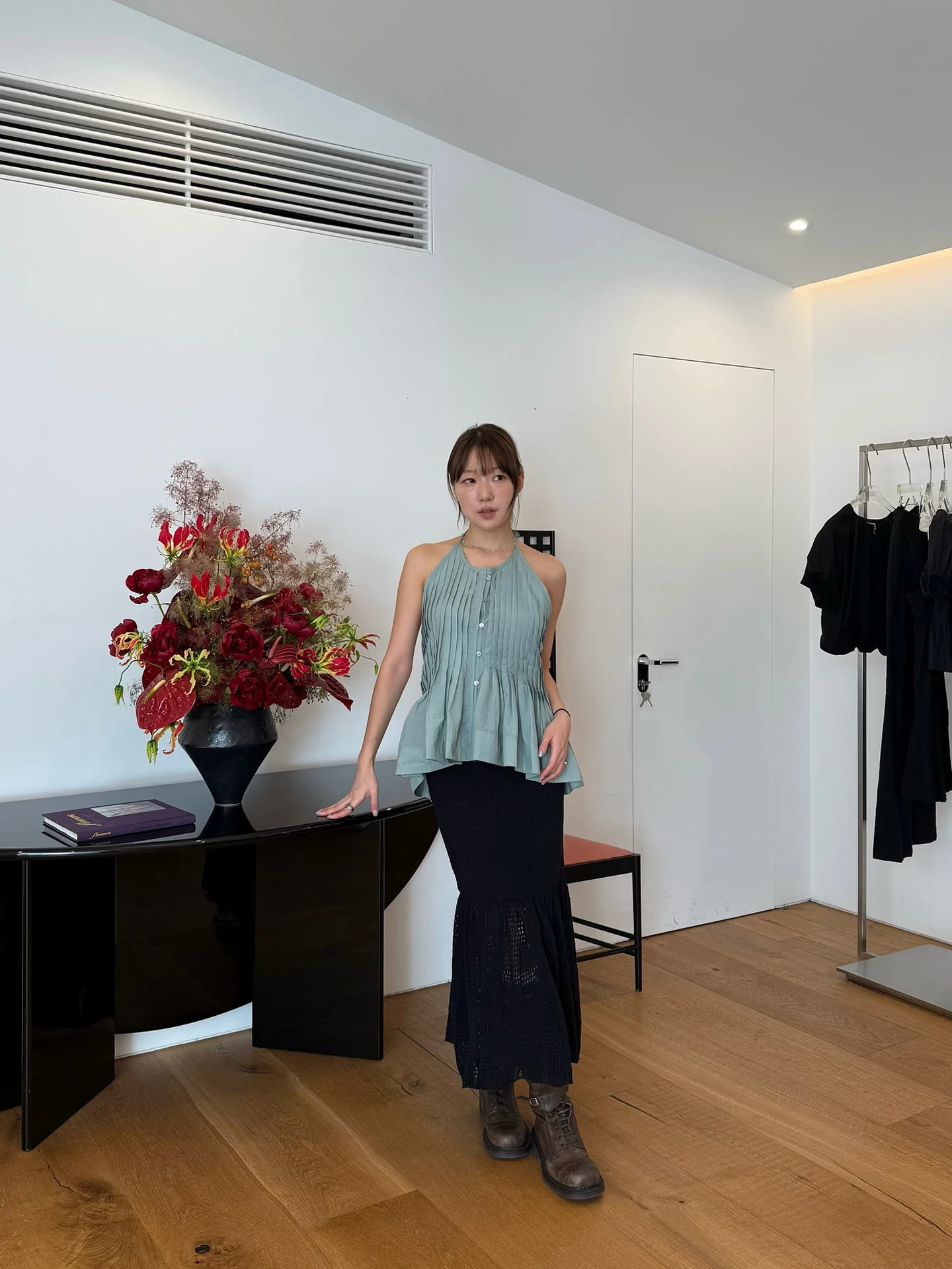 Brand AE Hanging Neck Backless Pleated Strap Top Genuine Product Summer New Arrival Casual Style Cotton Nylon Blend
Brand AE Hanging Neck Backless Pleated Strap Top Genuine Product Summer New Arrival Casual Style Cotton Nylon Blend