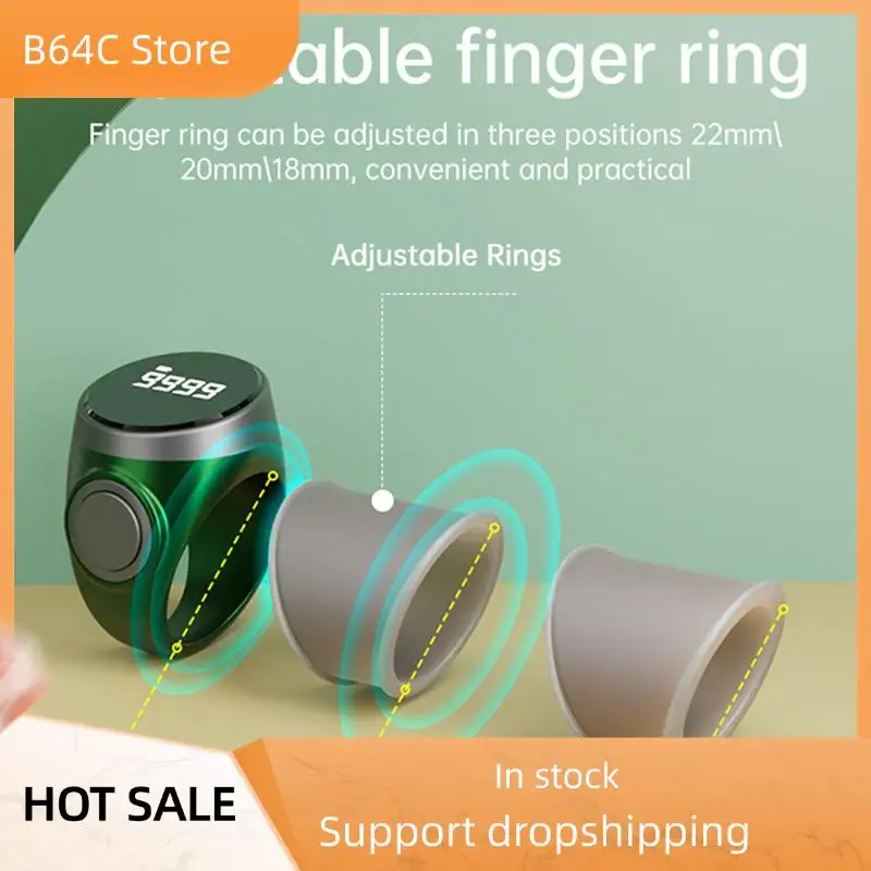 B64C Digital Electronic Finger Ring Tally Counter Smart Counter Long Battery Life Black
B64C Digital Electronic Finger Ring Tally Counter Smart Counter Long Battery Life Black