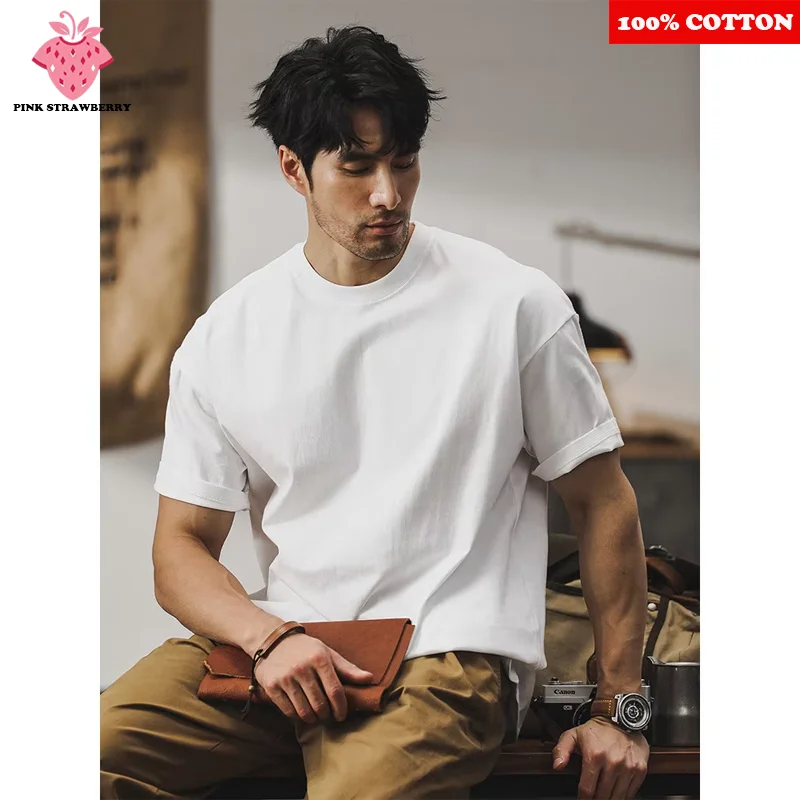 100% Cotton White T-shirt Men's Summer 2025 New High quality Solid Color Short Sleeve T-shirt Loose Casual Black Tops men Clothe
100% Cotton White T-shirt Men's Summer 2025 New High quality Solid Color Short Sleeve T-shirt Loose Casual Black Tops men Clothe