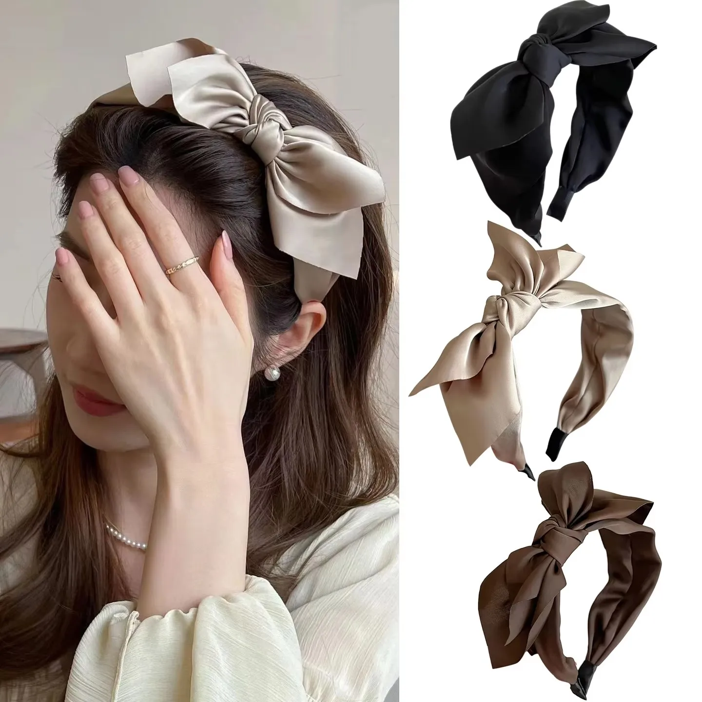 1pc bow hairband for women with high-end high skull top compression hair out all-match headband hair accessories
1pc bow hairband for women with high-end high skull top compression hair out all-match headband hair accessories
