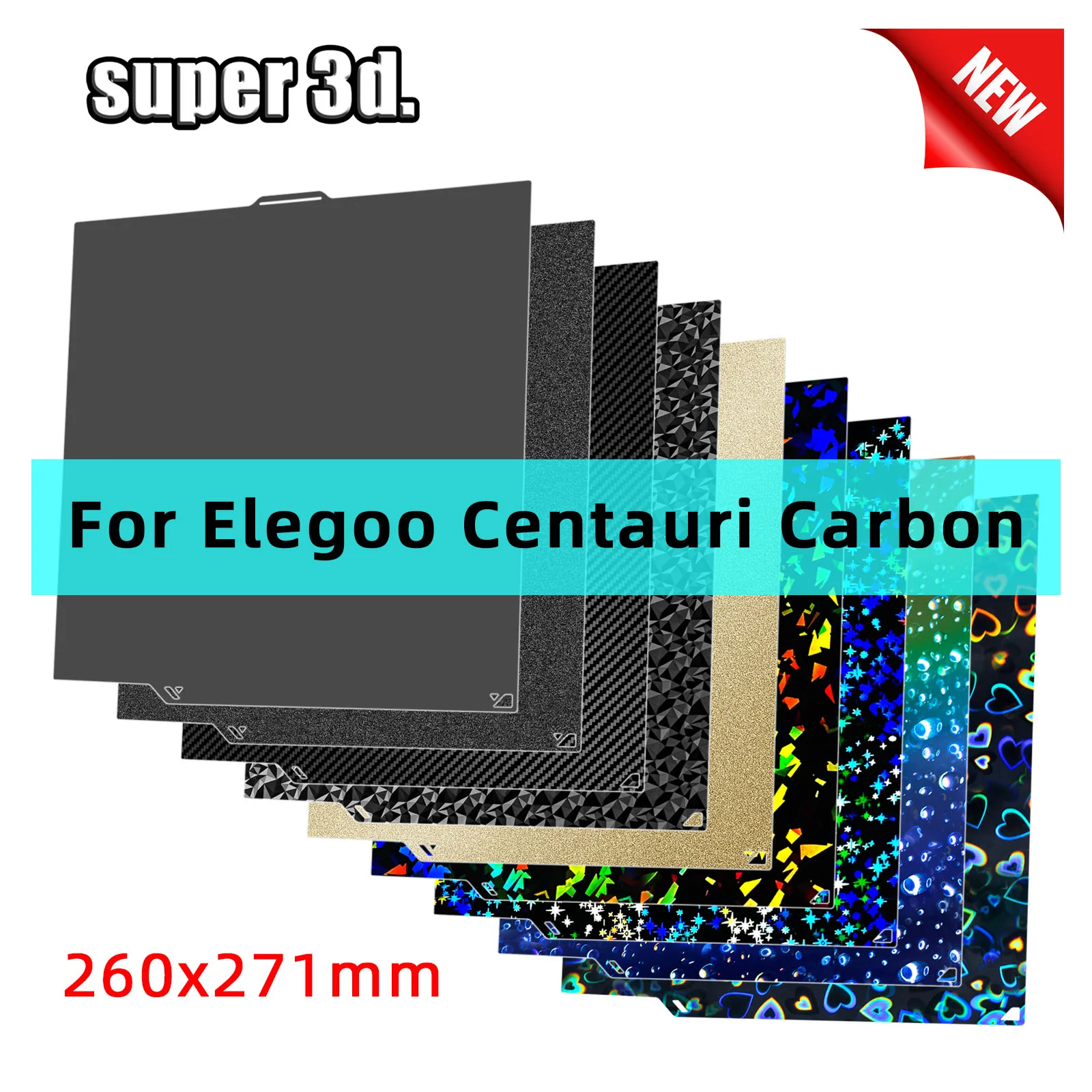 260x271 Build Plate for Elegoo Centauri Carbon Plate Smooth PEI Sheet PEO PET for Centauri Carbon 3D Printer Heatbed Build Plate
260x271 Build Plate for Elegoo Centauri Carbon Plate Smooth PEI Sheet PEO PET for Centauri Carbon 3D Printer Heatbed Build Plate