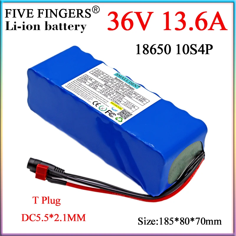 Original 36V 13.6Ah 10S4P Lithium Battery Pack 18650 With BMS For Electric Tricycle/bicycle/Moped/LED Light 36V Power Supply etc
Original 36V 13.6Ah 10S4P Lithium Battery Pack 18650 With BMS For Electric Tricycle/bicycle/Moped/LED Light 36V Power Supply etc