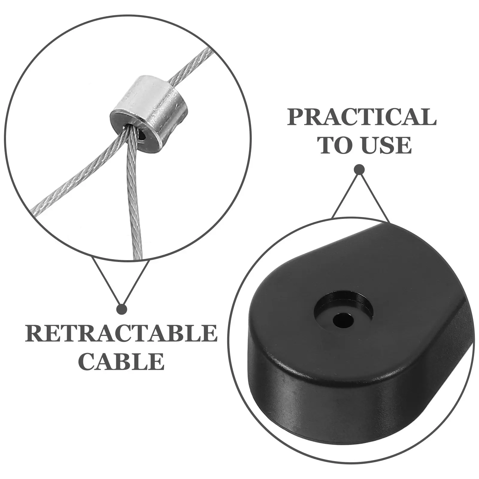 1pc Black Auto-Retracting Cable Lock,Retractable Theft-Deterrent Security Wire Box for Laptop,Spring-Loaded Steel Rope Tether
1pc Black Auto-Retracting Cable Lock,Retractable Theft-Deterrent Security Wire Box for Laptop,Spring-Loaded Steel Rope Tether