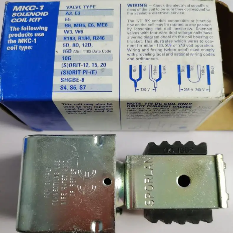 New SPORLAN air conditioner electromagnetic valve coils MKC-1, OMKC-1, MKC-2, OMKC-2, MKC-3
New SPORLAN air conditioner electromagnetic valve coils MKC-1, OMKC-1, MKC-2, OMKC-2, MKC-3