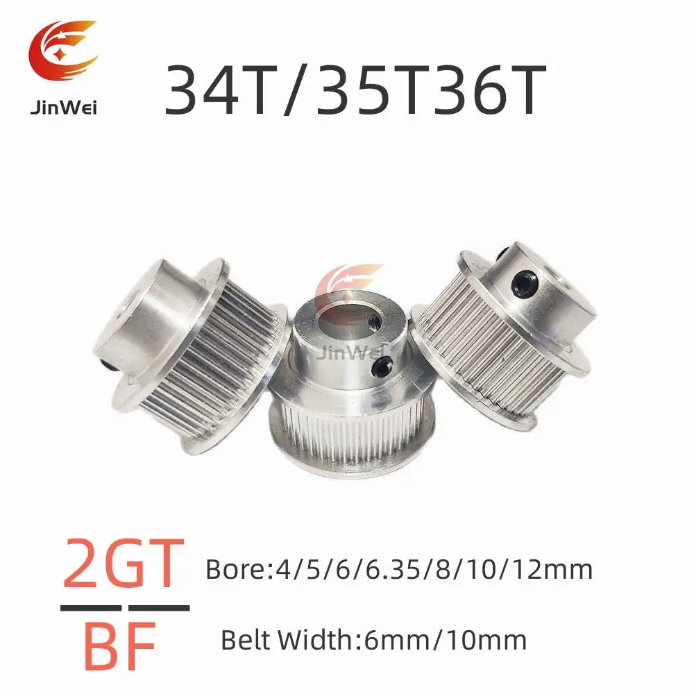 GT2 Timing Pulley 2GT 34T/35T/36T Tooth Teeth Bore 4/5/6/6.35/8/10/12mm Synchronous Wheels Width 6/10/mm Belt 3D Printer Parts
GT2 Timing Pulley 2GT 34T/35T/36T Tooth Teeth Bore 4/5/6/6.35/8/10/12mm Synchronous Wheels Width 6/10/mm Belt 3D Printer Parts