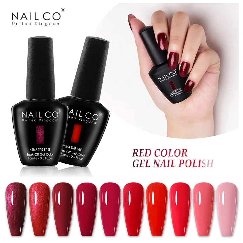 NAILCO UV Red Gel Nail Polish 15ml Black Nail Gel Polish Nails Art Set For Manicure HEMA TPO FREE Vernis Semi Permanent Varnish
NAILCO UV Red Gel Nail Polish 15ml Black Nail Gel Polish Nails Art Set For Manicure HEMA TPO FREE Vernis Semi Permanent Varnish