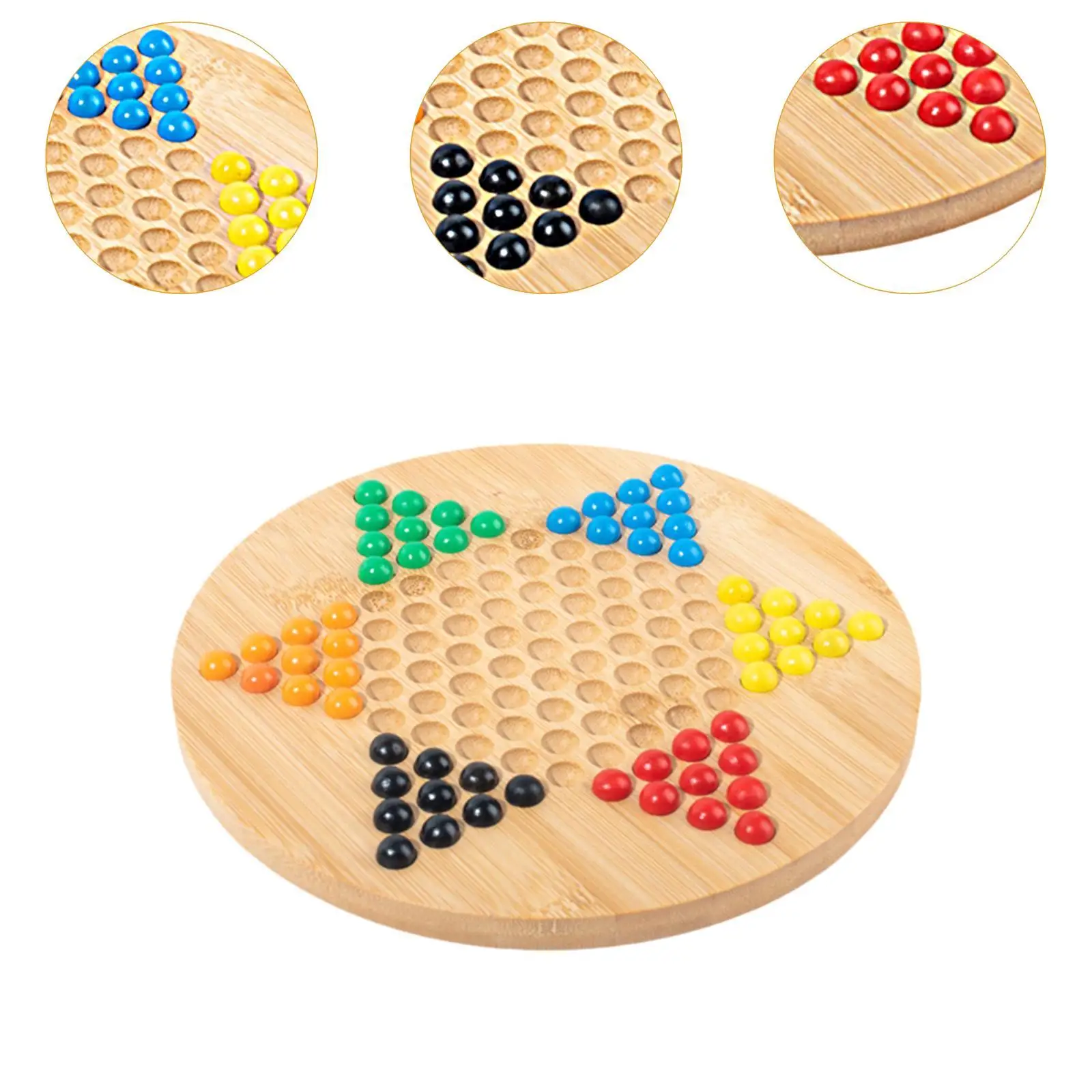 Chinese Checkers Set Classic Strategy Game Parties Handmade Traditional Pegs for 6+ Years Old Fun Game Toy 60 Wood Marbles
Chinese Checkers Set Classic Strategy Game Parties Handmade Traditional Pegs for 6+ Years Old Fun Game Toy 60 Wood Marbles