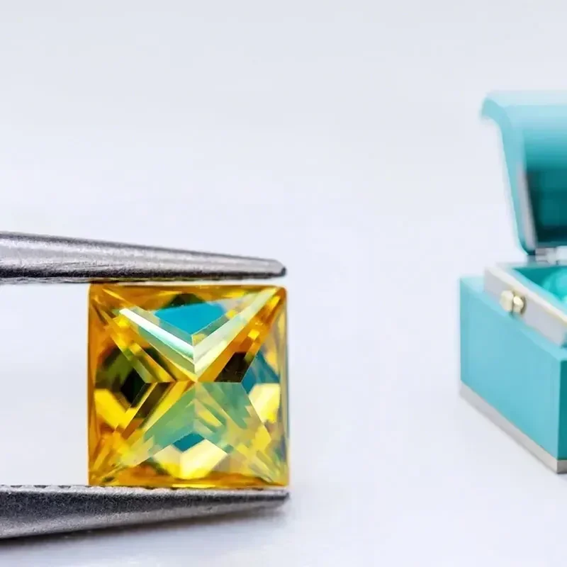 Wholesale Moissanite Stone Golden Yellow Color Princess Cut Lab Grown Diamond for Advanced Jewel Making with GRA Certificate
Wholesale Moissanite Stone Golden Yellow Color Princess Cut Lab Grown Diamond for Advanced Jewel Making with GRA Certificate