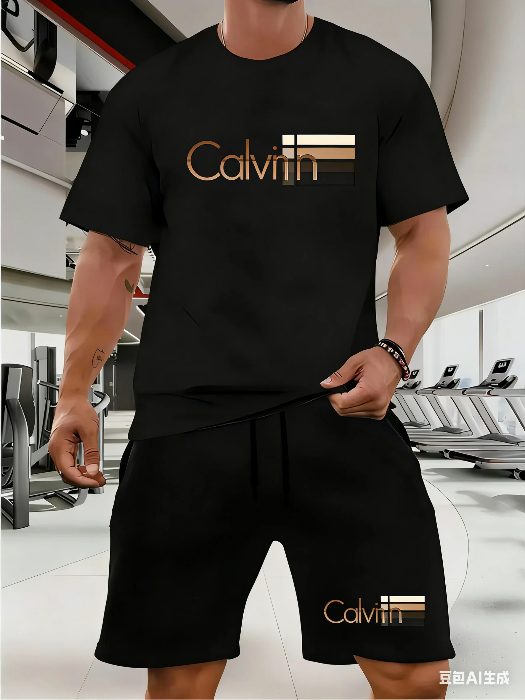 Men's T-shirt and shorts set summer casual loose and fashionable Calvin letter print comfortable round-neck short-sleeved Tshirt
Men's T-shirt and shorts set summer casual loose and fashionable Calvin letter print comfortable round-neck short-sleeved Tshirt