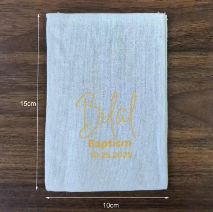 100 Pieces Customized Logo 10x15cm White Cotton Linen Bags Wedding Party Drawstring Gift Pouches Screen Printing With Gold Logo
100 Pieces Customized Logo 10x15cm White Cotton Linen Bags Wedding Party Drawstring Gift Pouches Screen Printing With Gold Logo