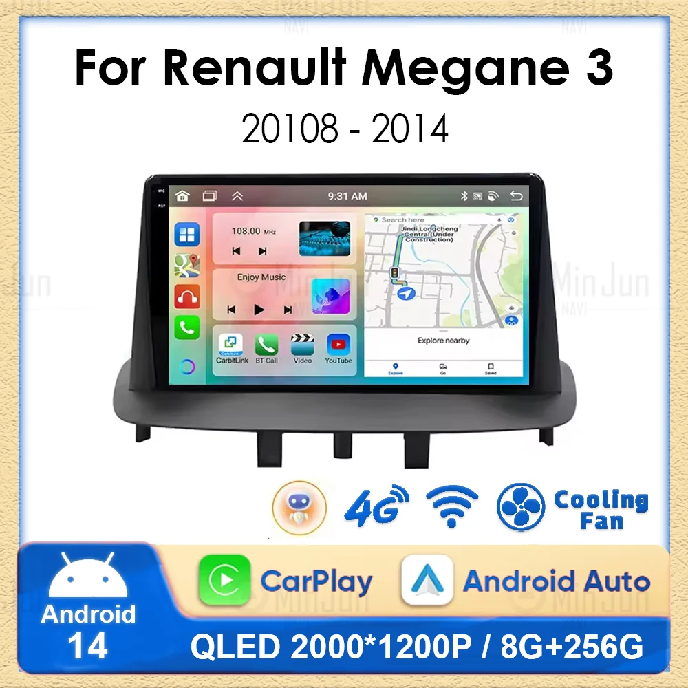 Android 14 Carplay Auto For Renault Megane 3 2008 - 2014 GPS Car Radio Navigation Multimedia Video Player DSP Stereo 4G+WIFI
Android 14 Carplay Auto For Renault Megane 3 2008 - 2014 GPS Car Radio Navigation Multimedia Video Player DSP Stereo 4G+WIFI