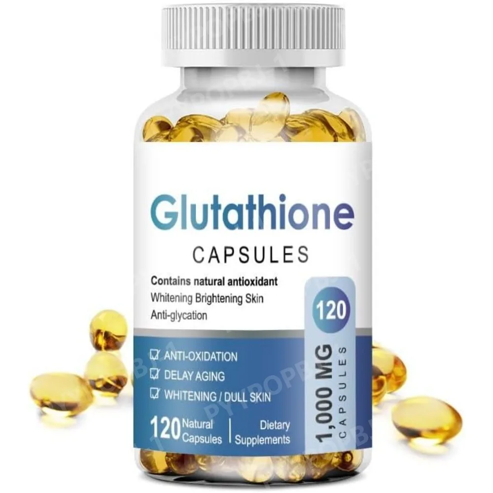 Glutathione 1000mg soft Capsules 120 Count - Premium Antioxidant Support for Cellular Health & Vitality, Naturally Sourced
Glutathione 1000mg soft Capsules 120 Count - Premium Antioxidant Support for Cellular Health & Vitality, Naturally Sourced