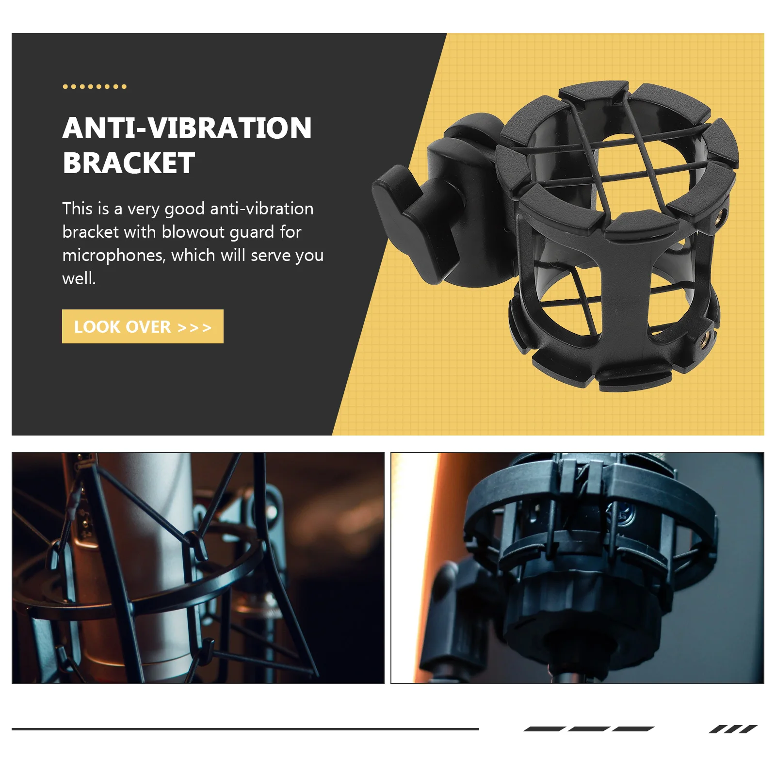 2pcs Beehive Design Shockproof Microphone Stand Desktop Mic Holder Adjustable Bracket For Studio Church Conference Room Black
2pcs Beehive Design Shockproof Microphone Stand Desktop Mic Holder Adjustable Bracket For Studio Church Conference Room Black