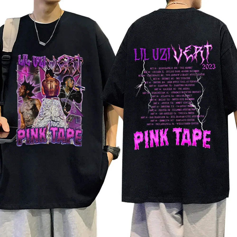 Футболка Rapper Lil Uzi Vert 2023, футболка с розовой лентой для тур, концерта, Мужская Винтажная футболка в стиле хип-хоп, хлопковая футболка с коротким рукавом, уличная одежда
Футболка Rapper Lil Uzi Vert 2023, футболка с розовой лентой для тур, концерта, Мужская Винтажная футболка в стиле хип-хоп, хлопковая футболка с коротким рукавом, уличная одежда