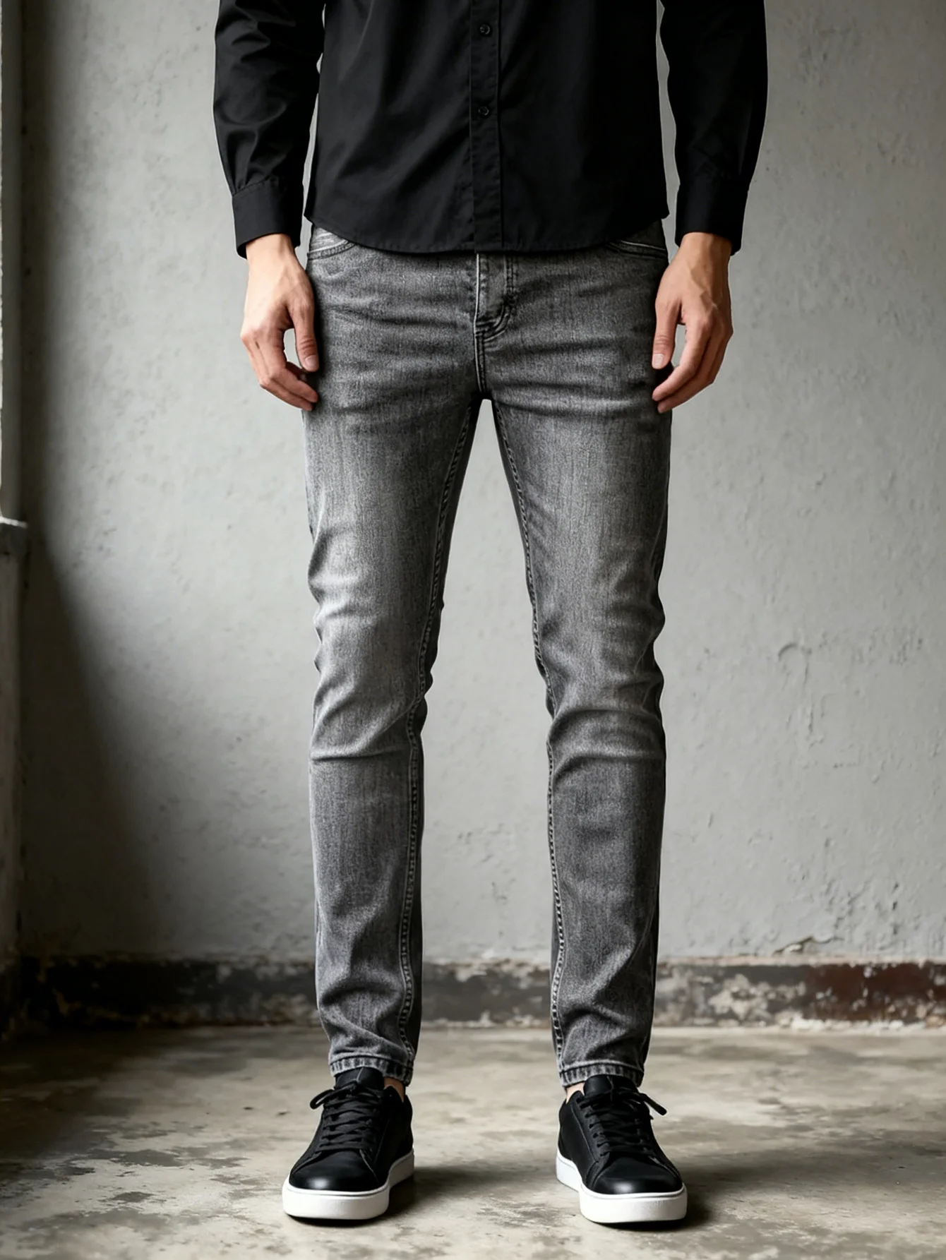 Stylish Gray Men's Original Slim Jeans Y2K Drip Fashion Casual Denim Pants No accessories or belts included
Stylish Gray Men's Original Slim Jeans Y2K Drip Fashion Casual Denim Pants No accessories or belts included