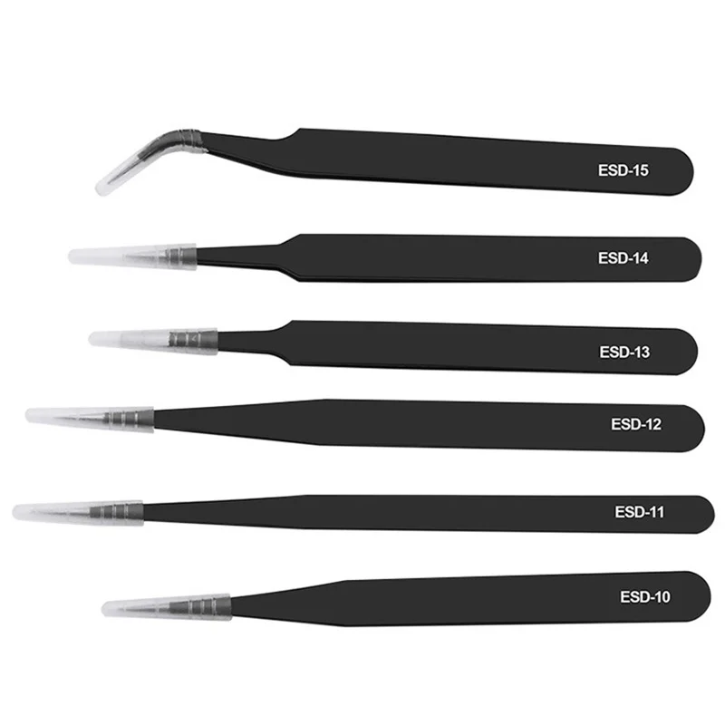Anti Static Stainless Steel Tweezers Set Precision Maintenance Repair Tool for Electronics Model Making Jewelry
Anti Static Stainless Steel Tweezers Set Precision Maintenance Repair Tool for Electronics Model Making Jewelry