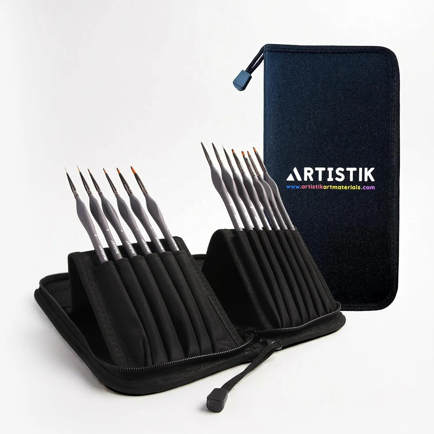 13 Miniature Paint Brushes Set for Acrylic Oil Watercolor Nail Art Model Painting with Carrying Case
13 Miniature Paint Brushes Set for Acrylic Oil Watercolor Nail Art Model Painting with Carrying Case