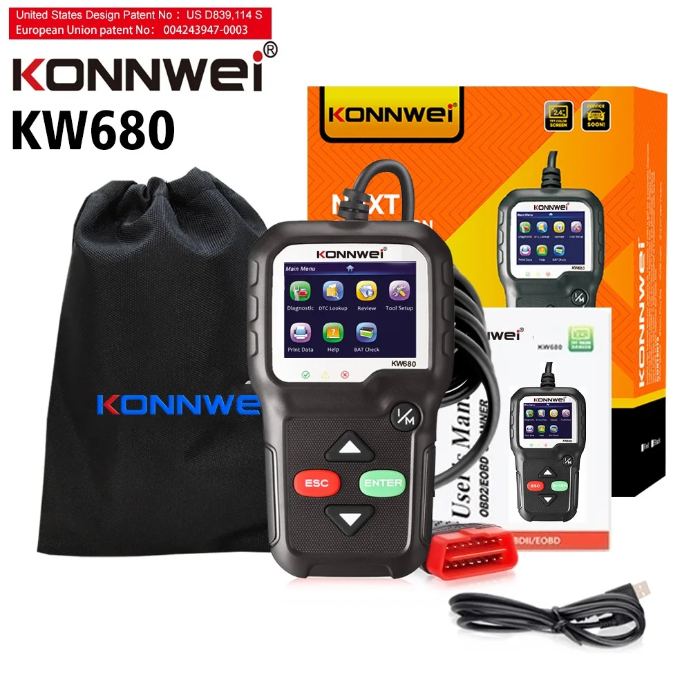 Новый диагностический сканер KONNWEI KW680 OBD2 для автомобилей, инструмент для автодиагностики KONNWEI KW680S с поддержкой русского языка, диагностический сканер для автомобилей.
Новый диагностический сканер KONNWEI KW680 OBD2 для автомобилей, инструмент для автодиагностики KONNWEI KW680S с поддержкой русского языка, диагностический сканер для автомобилей.