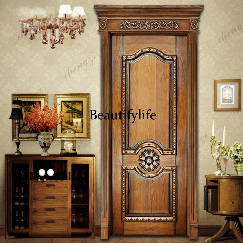 American interior suit, painted bedroom, flat open custom engraved shape, antique and old household solid wood door
American interior suit, painted bedroom, flat open custom engraved shape, antique and old household solid wood door