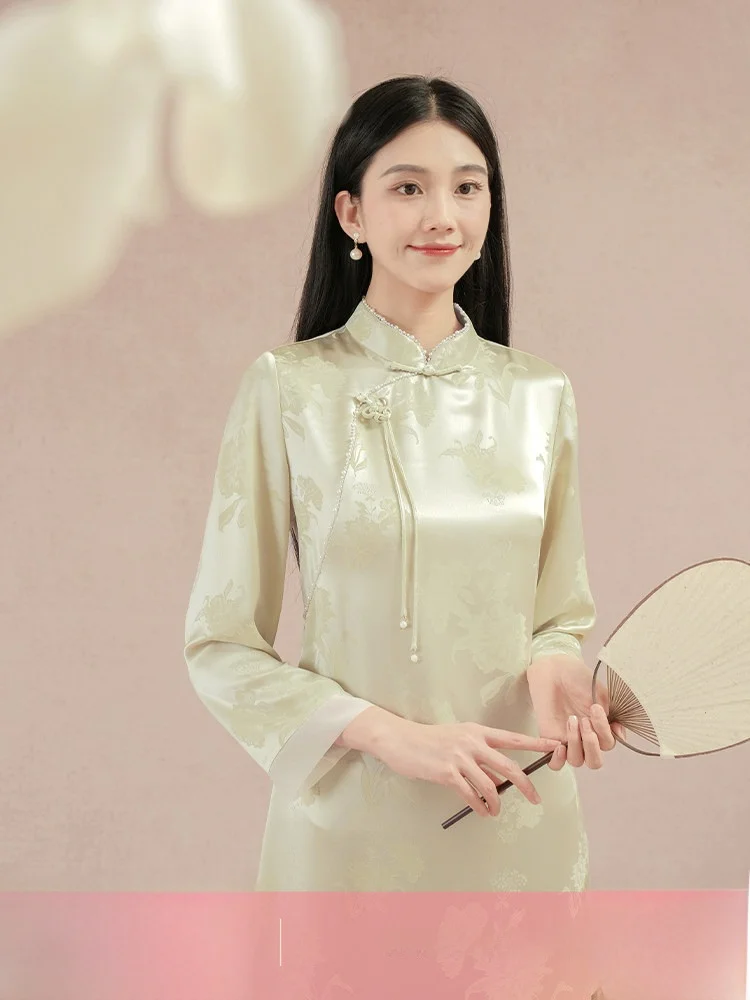 Elegant Young Style Reformed Dress High End Acetate Embroidery Zen Spirit Long Sleeve Daily Wear Chinese Ethnic Fas...
Elegant Young Style Reformed Dress High End Acetate Embroidery Zen Spirit Long Sleeve Daily Wear Chinese Ethnic Fas...